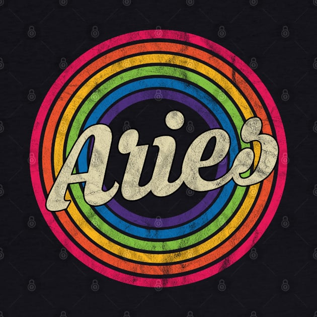 Aries - Retro Rainbow Faded-Style by MaydenArt